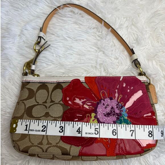 y2k COACH Vintage Poppy for Peace Demi Mini Shoulder Bag - Picture 11 of 13